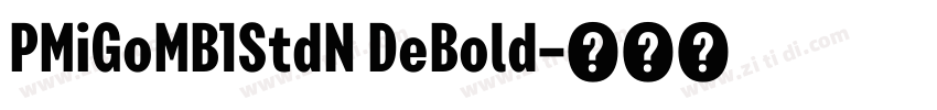 PMiGoMB1StdN DeBold字体转换